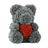15" (40 cm) Rose Bear With A Heart - SizzleDeep