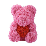 15" (40 cm) Rose Bear With A Heart - SizzleDeep